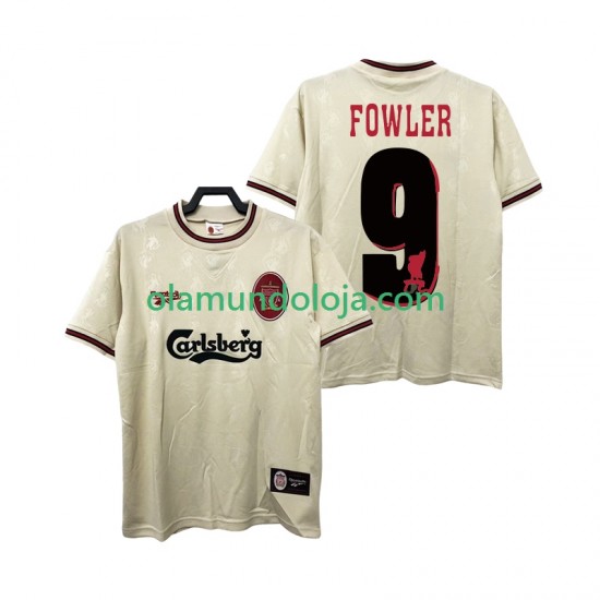 Camisola Liverpool FOWLER 9 1996 1997 Retro Homem Equipamento Segundo Manga Curta